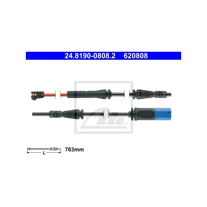 Contact d'avertissement, usure des plaquettes de frein ATE 24.8190-0808.2