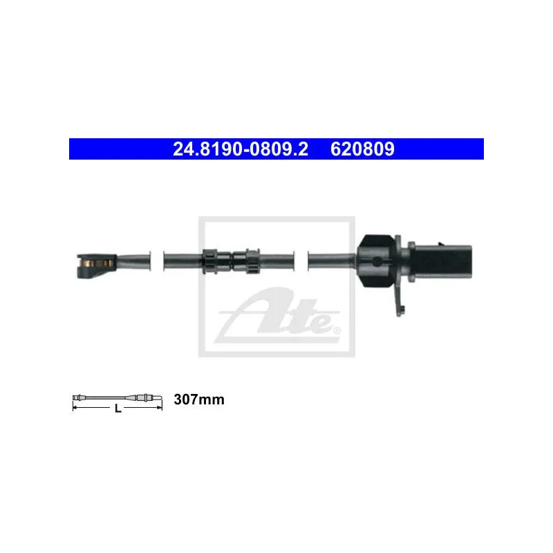 Contact d'avertissement, usure des plaquettes de frein ATE 24.8190-0809.2
