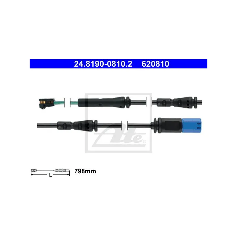 Contact d'avertissement, usure des plaquettes de frein ATE 24.8190-0810.2