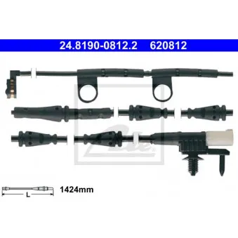 Contact d'avertissement, usure des plaquettes de frein ATE 24.8190-0812.2