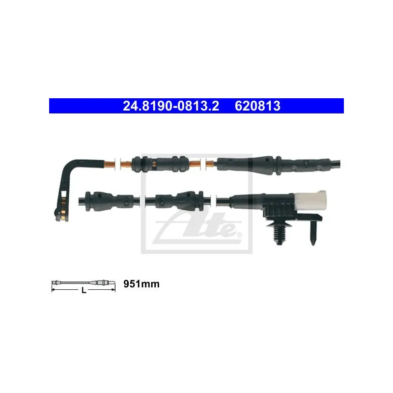 Contact d'avertissement, usure des plaquettes de frein ATE 24.8190-0813.2