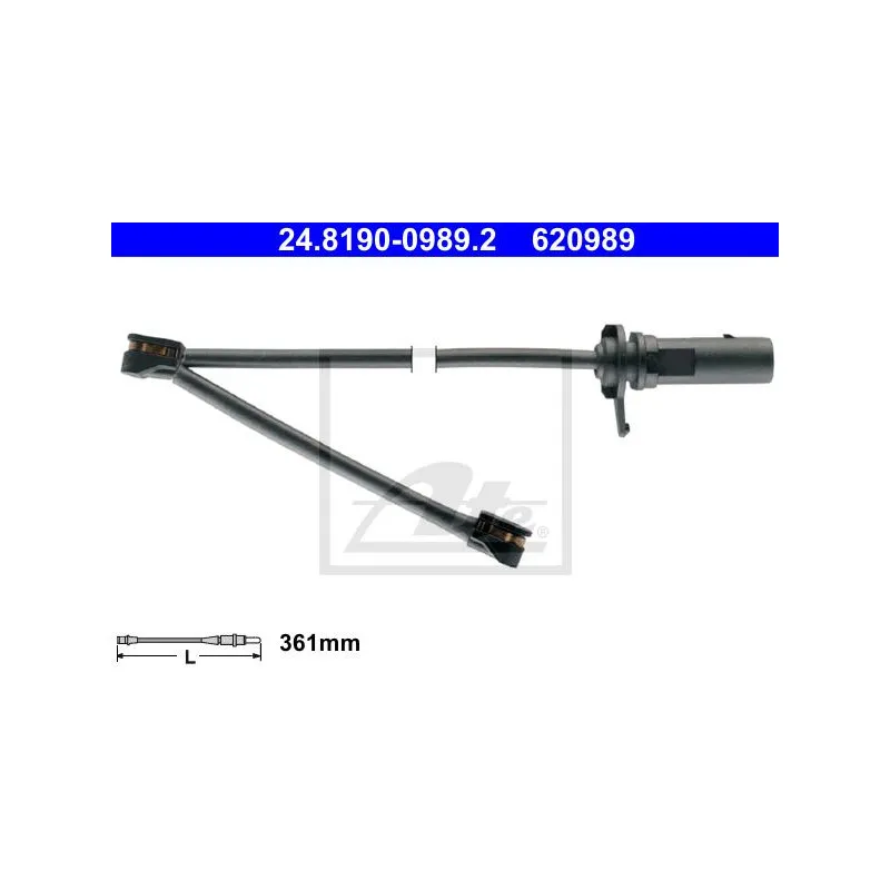 Contact d'avertissement, usure des plaquettes de frein ATE 24.8190-0989.2