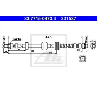 Flexible de frein ATE 83.7715-0473.3