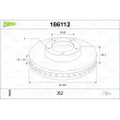 Jeu de 2 disques de frein avant VALEO 186112 - Visuel 1