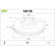 Jeu de 2 disques de frein avant VALEO 186159 - Visuel 1