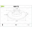 Jeu de 2 disques de frein avant VALEO 186172 - Visuel 1