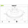 Jeu de 2 disques de frein avant VALEO 186247 - Visuel 1