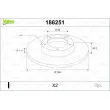 Jeu de 2 disques de frein avant VALEO 186251 - Visuel 1