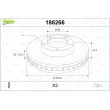 Jeu de 2 disques de frein avant VALEO 186266 - Visuel 1