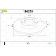 Jeu de 2 disques de frein avant VALEO 186270 - Visuel 1