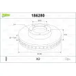 Jeu de 2 disques de frein avant VALEO 186280 - Visuel 1