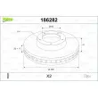 Jeu de 2 disques de frein avant VALEO 186282 - Visuel 1
