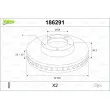 Jeu de 2 disques de frein avant VALEO 186291 - Visuel 1