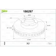 Jeu de 2 disques de frein avant VALEO 186297 - Visuel 1