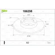 Jeu de 2 disques de frein avant VALEO 186298 - Visuel 1