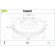 Jeu de 2 disques de frein avant VALEO 186401 - Visuel 1