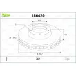 Jeu de 2 disques de frein avant VALEO 186420 - Visuel 1