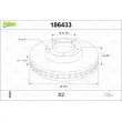 Jeu de 2 disques de frein avant VALEO 186433 - Visuel 1