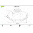 Jeu de 2 disques de frein avant VALEO 186438 - Visuel 1