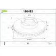 Jeu de 2 disques de frein avant VALEO 186485 - Visuel 1