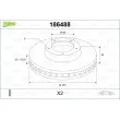 Jeu de 2 disques de frein avant VALEO 186488 - Visuel 1