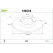 Jeu de 2 disques de frein avant VALEO 186504 - Visuel 1