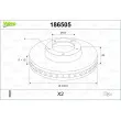 Jeu de 2 disques de frein avant VALEO 186505 - Visuel 1