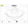 Jeu de 2 disques de frein avant VALEO 186523 - Visuel 1