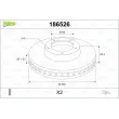 Jeu de 2 disques de frein avant VALEO 186526 - Visuel 1