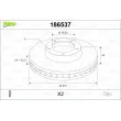 Jeu de 2 disques de frein avant VALEO 186537 - Visuel 1