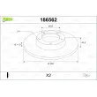 Jeu de 2 disques de frein avant VALEO 186562 - Visuel 1