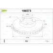 Jeu de 2 disques de frein avant VALEO 186573 - Visuel 1