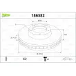Jeu de 2 disques de frein avant VALEO 186582 - Visuel 1
