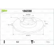 Jeu de 2 disques de frein avant VALEO 186598 - Visuel 1