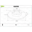 Jeu de 2 disques de frein avant VALEO 186599 - Visuel 1