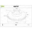 Jeu de 2 disques de frein avant VALEO 186707 - Visuel 1