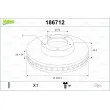 Jeu de 2 disques de frein avant VALEO 186712 - Visuel 1