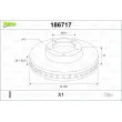 Jeu de 2 disques de frein avant VALEO 186717 - Visuel 1