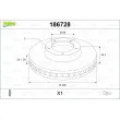 Jeu de 2 disques de frein avant VALEO 186728 - Visuel 1