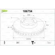 Jeu de 2 disques de frein avant VALEO 186754 - Visuel 1