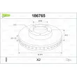 Jeu de 2 disques de frein avant VALEO 186765 - Visuel 1
