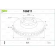 Jeu de 2 disques de frein avant VALEO 186811 - Visuel 1