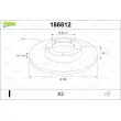 Jeu de 2 disques de frein arrière VALEO 186812 - Visuel 1