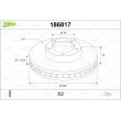 Jeu de 2 disques de frein avant VALEO 186817 - Visuel 1