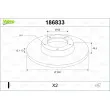 Jeu de 2 disques de frein arrière VALEO 186833 - Visuel 1