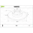 Jeu de 2 disques de frein arrière VALEO 186855 - Visuel 1