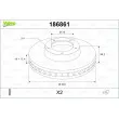 Jeu de 2 disques de frein arrière VALEO 186861 - Visuel 1