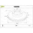 Jeu de 2 disques de frein avant VALEO 186880 - Visuel 1