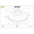 Jeu de 2 disques de frein avant VALEO 197052 - Visuel 1