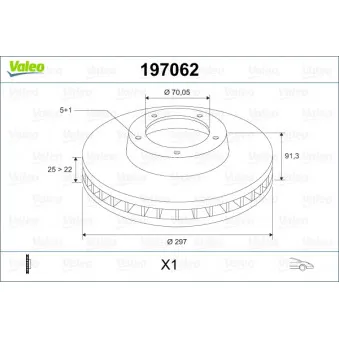Jeu de 2 disques de frein avant VALEO 197062